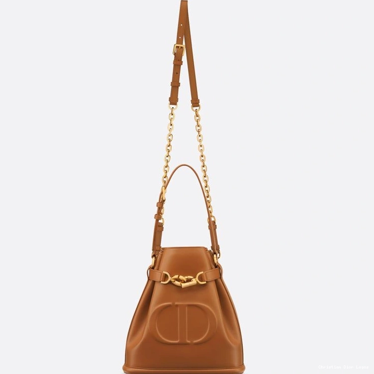 Cheap Brown Dior CD-Embossed Calfskin Bag Medium C'est 0720 Luxury